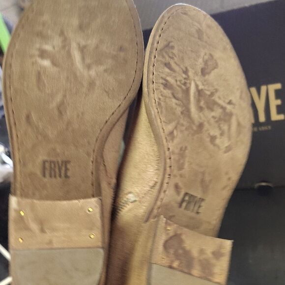 Frye Tan Ankle Booties with Low Heel - Picture 6 of 8